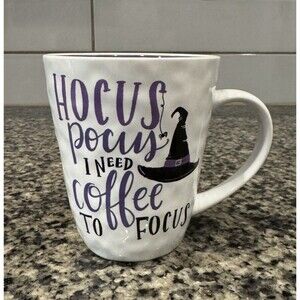 Austin & Ash Witchy Halloween Coffee Mug "Hocus Pocus I Need Coffee to Focus"